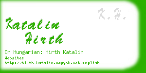 katalin hirth business card